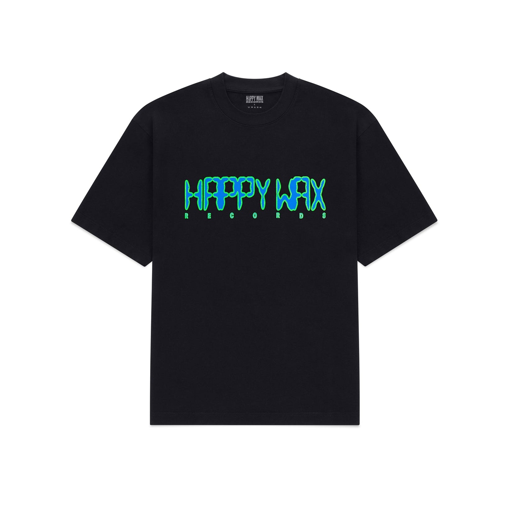 Happy Wax Records Tee in Black - front