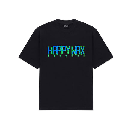 Happy Wax Records Tee in Black - front